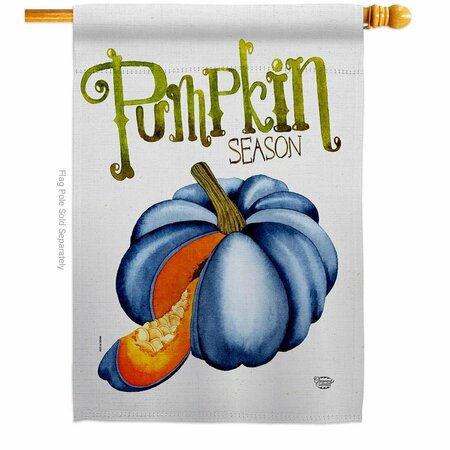 CUADRILATERO 28 x 40 in. Pumpkin Season House Flag with Fall Harvest & Autumn Dbl-Sided Vertical Flags  Banner CU3910411